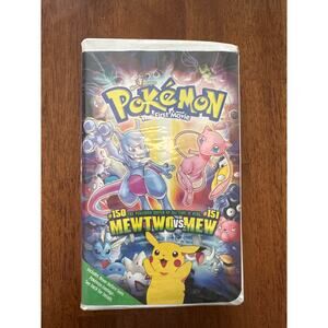 Pokemon The First Movie VHS Mewtwo vs Mew Vintage 1999 Original Tape Clamshell